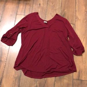 Beacon Maroon Viscose Top